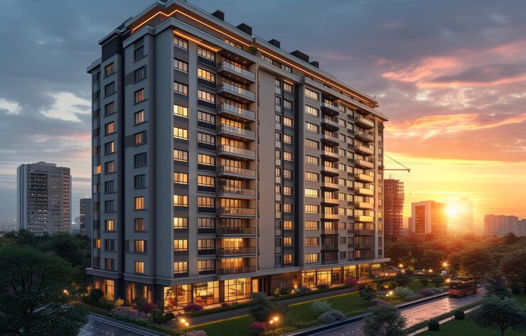 Illustrative apartment render, Dhanori, Pune
