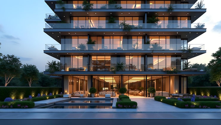 Illustrative apartment render, Mahalunge, Pune