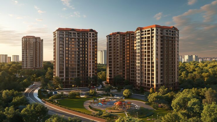 Illustrative apartment render, Sinhagad Road, Pune
